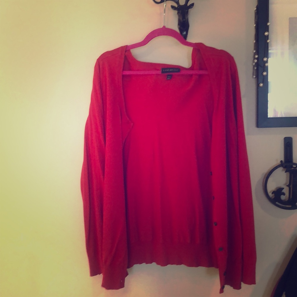 Red Lane Bryant Cardigan